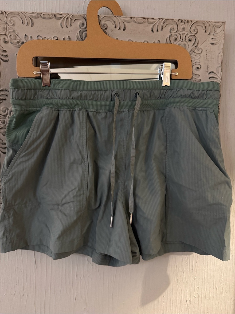 lululemon athletica Sage Green Drawstring Running Shorts